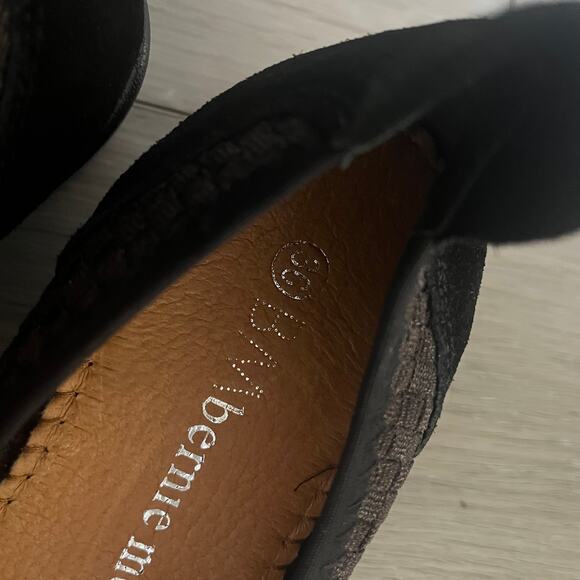 Bernie Mev. SZ 36 Farrah Wedge Ballet Flat Comfort Platform Shoe Metallic Woven - Picture 10 of 12